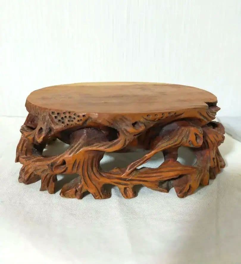 特価セール中! ❗根木彫り抜き花台（ 中）珍木 希少品