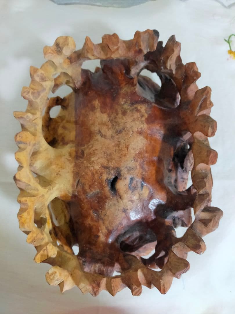 特価セール中! ❗根木彫り抜き花台（ 中）珍木 希少品