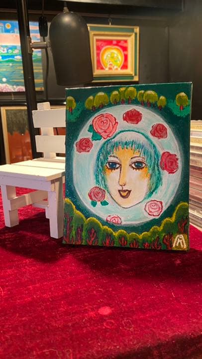 アクリル画】 商品名 透めいな貴方 0号 ミニチェアー付き