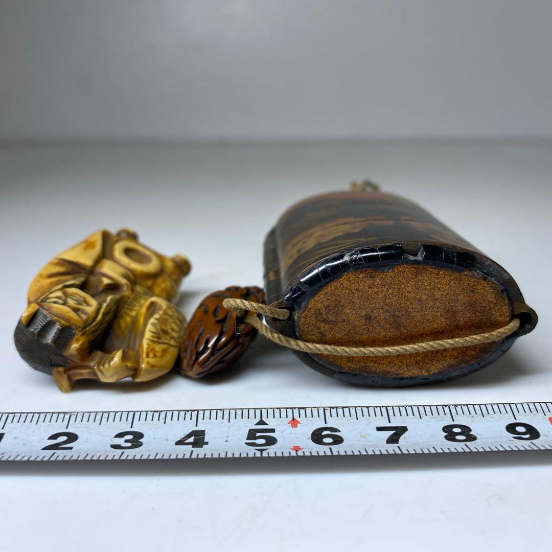 江戸時代 蒔絵印籠 箱付 トヒカル 58g 東N7-1026①