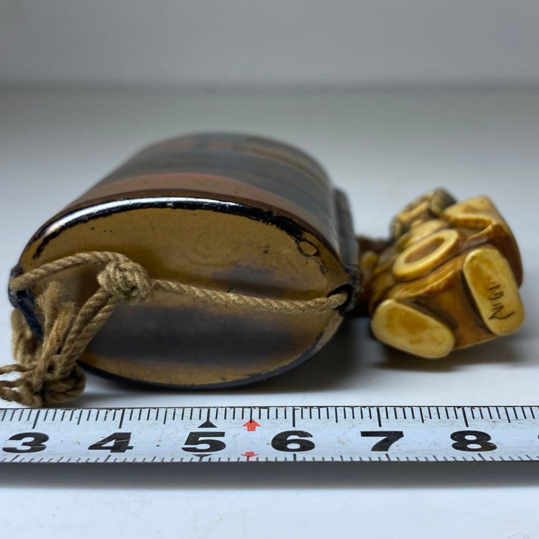 江戸時代　蒔絵印籠　箱付　トヒカル　58g 東N7-1026①