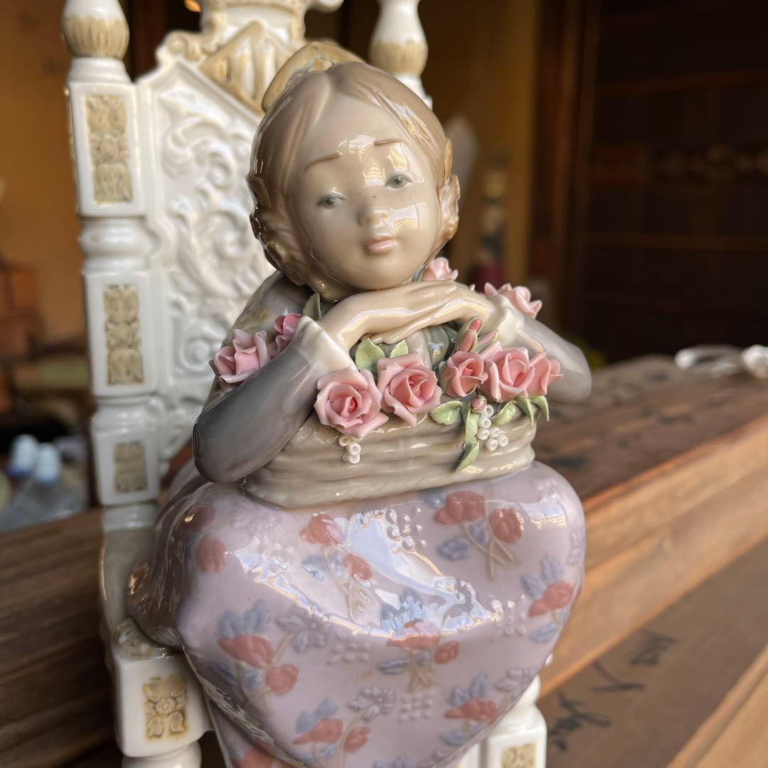 極美品 絶版】LLADRO リヤドロ 1398『バレンシアの少女(花かご)』