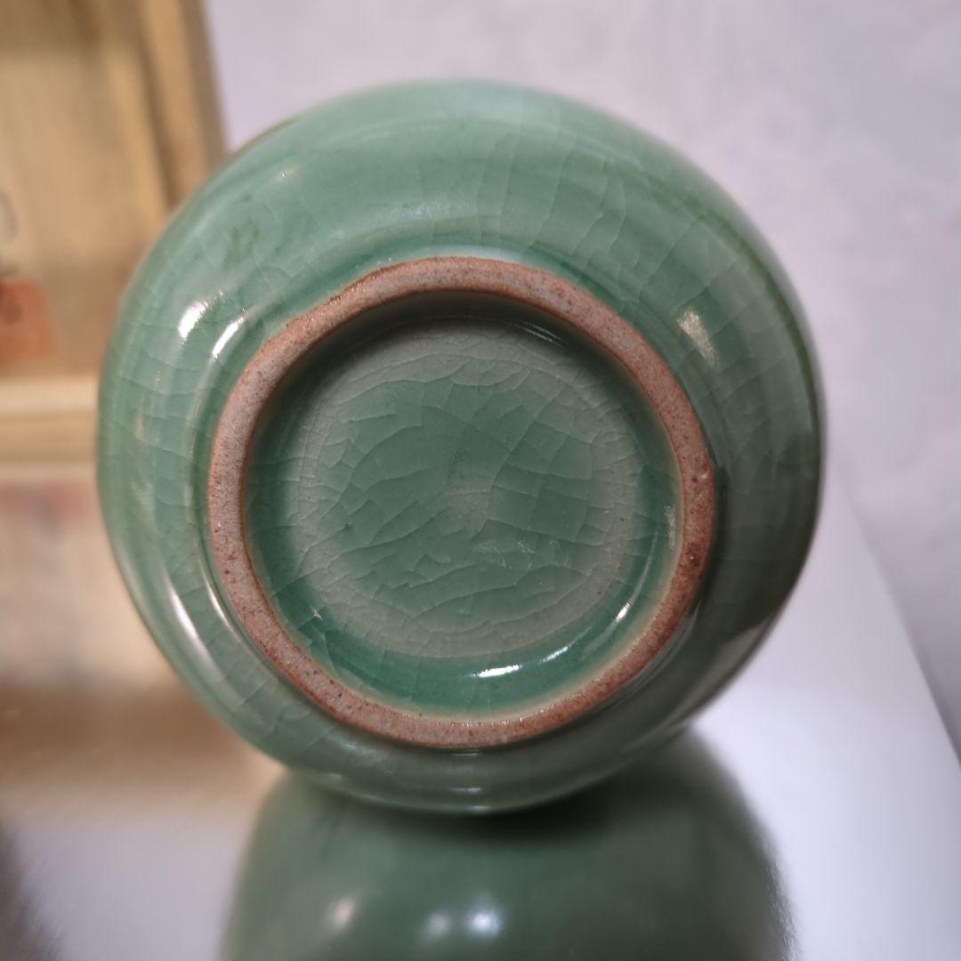 希少】申相浩 青磁花瓶 韓国人間国宝 釜谷陶房 花入 花器 共箱 新品