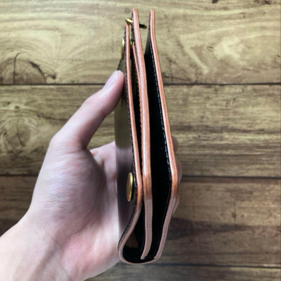 【ぽ】北米ステアハイド トラッカーウォレット150【お札を折らずに収納】