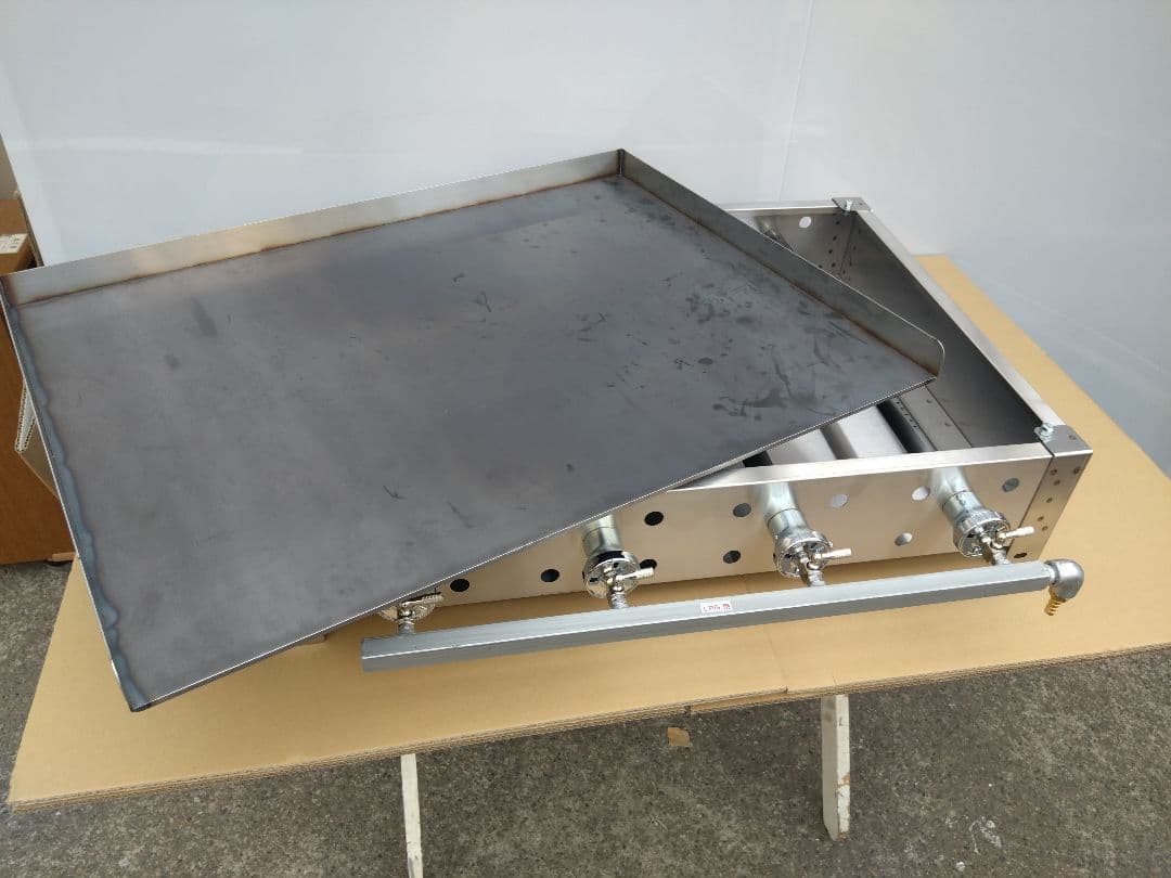 プロパンガス 鉄板焼 グリドル 幅７５cm ３辺フチ 送料無料 お好み広島焼き
