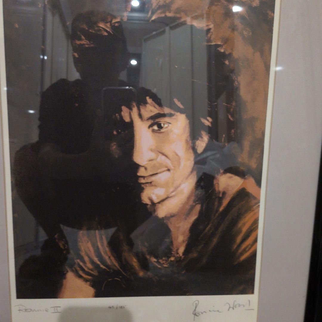 ローリングストーンズ サイン シルクスクリーン ロンウッド 版画