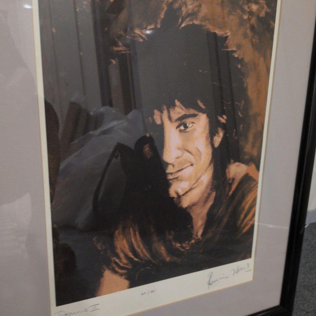 ローリングストーンズ サイン シルクスクリーン ロンウッド 版画