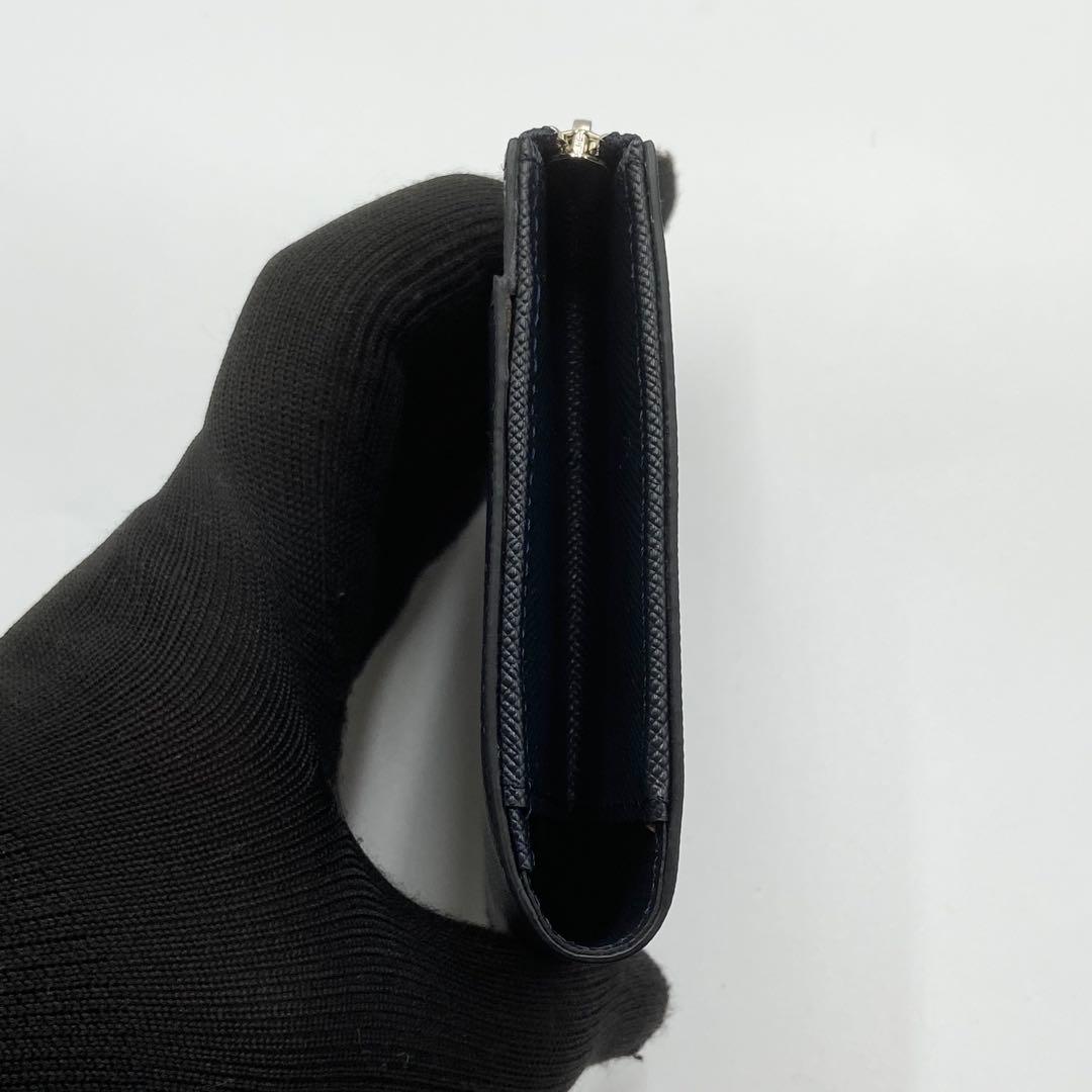 未使用級 ATAO アタオ チェス 折り財布 レザー シェードグレー