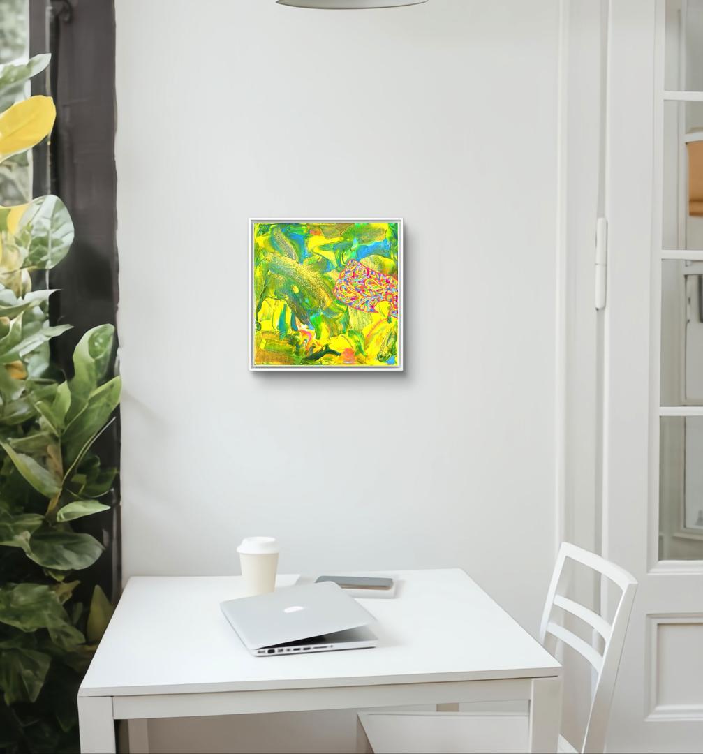 ティーンエイジ /テクスチャーアート 18×18㎝ S0 原画1点のみ モダン