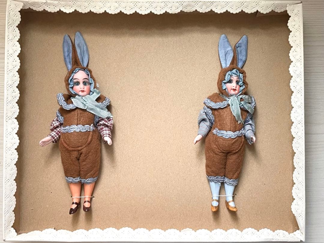 アンティーク Hertwig うさぎ ビスクドール ミニョネット オリジナル箱付