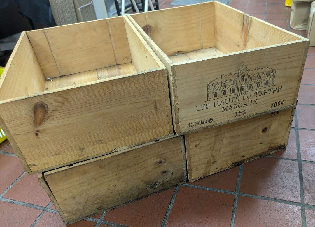 引取限定 ワイン 木箱/ワインボックス インテリア 4個まとめて - メルカリ