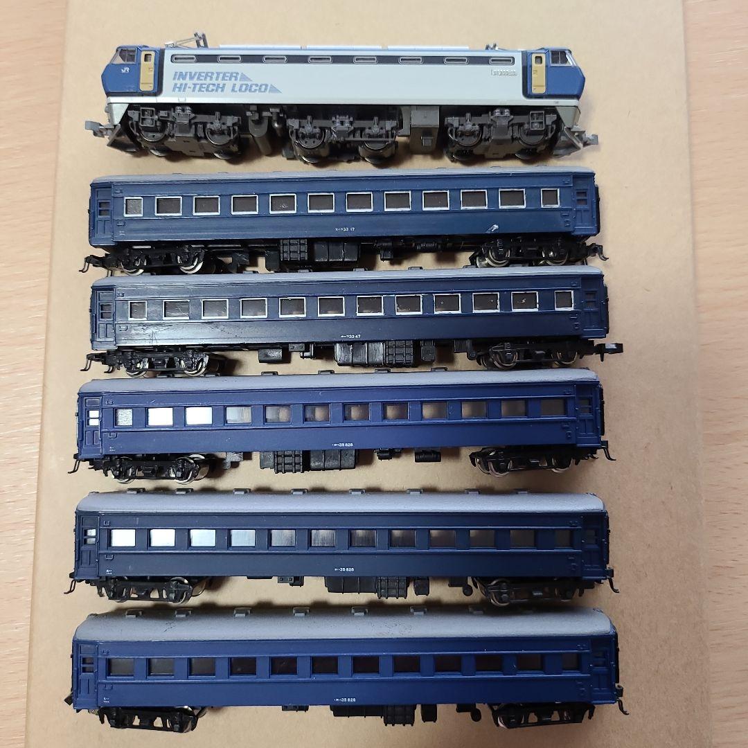 Nゲージセット電気機関車6両ジャンク車両つき