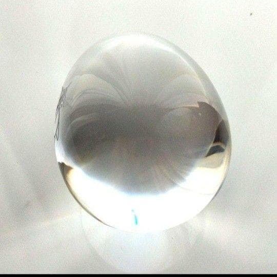 【美品】バカラ　ロイヤルエッグ 　キューピー　クリスタル卵型置物 　箱付き