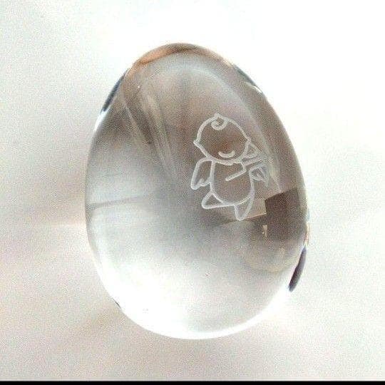 【美品】バカラ　ロイヤルエッグ 　キューピー　クリスタル卵型置物 　箱付き