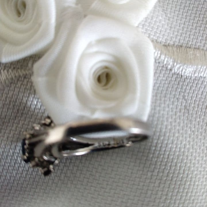 アンティークリング⭐︎プラチナ900サファイヤダイヤリング⭐︎11号