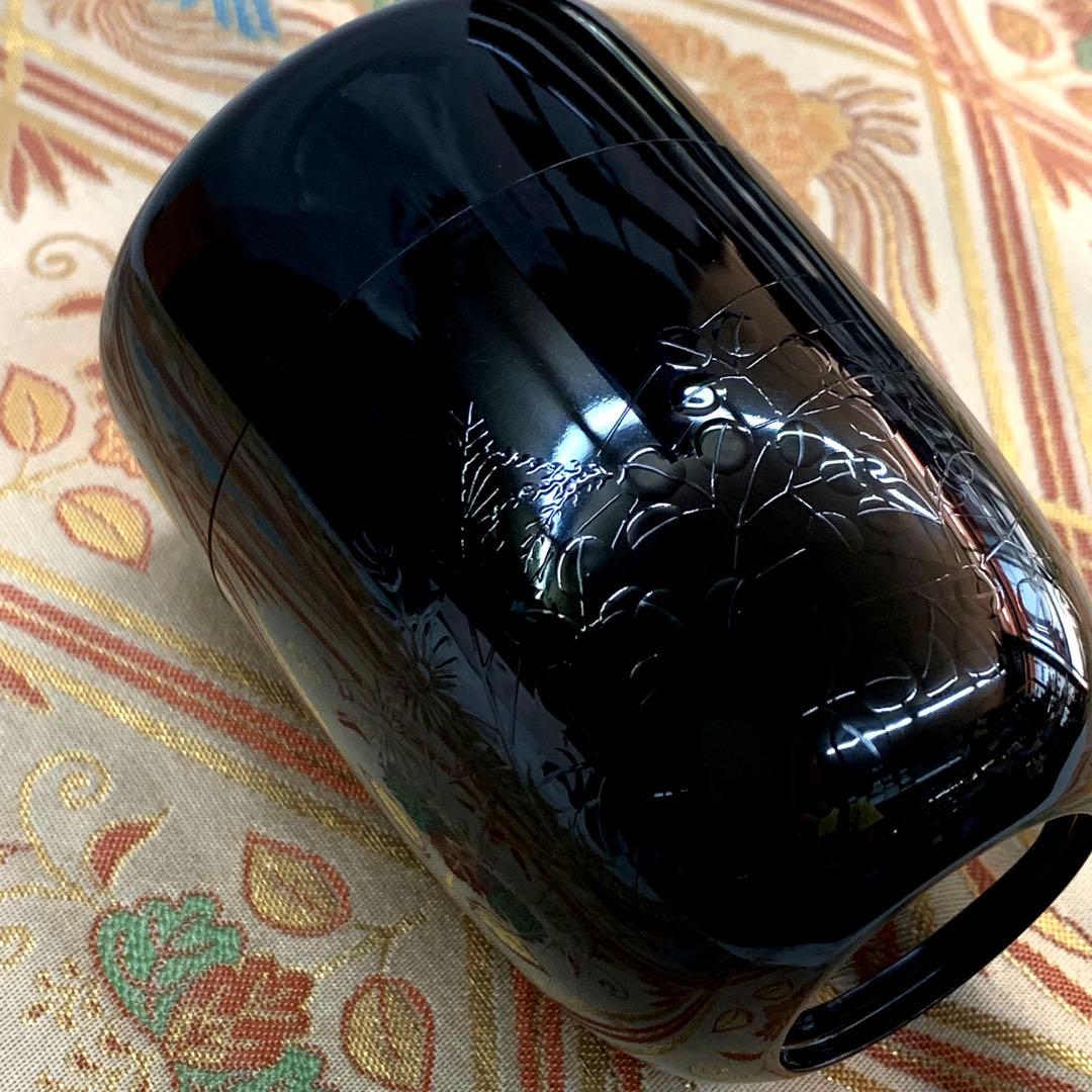 長棗 虫秋草】新井司峰 共箱