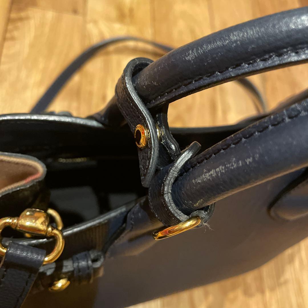 BURBERRY バナーバッグ　ネイビー
