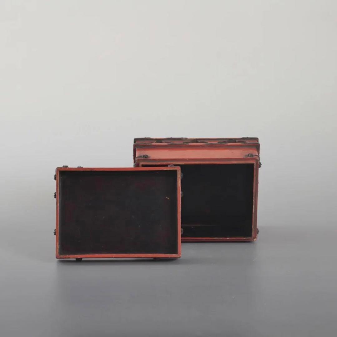 朱塗り 脚付 蓋物 古美術 古道具 アンティーク 漆器