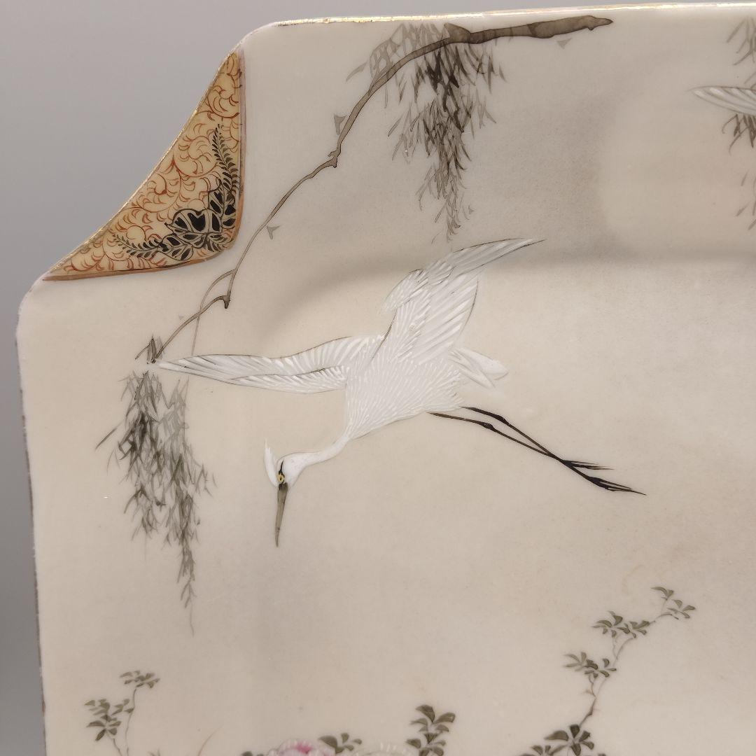 明治時代 輸出品 里帰り 横浜焼 白鷺 オールドニッポン 皿 骨董 - メルカリ
