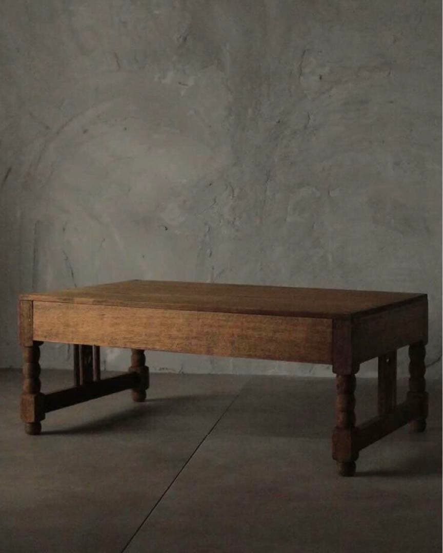 値下げ】アンティークテーブル収納オーク材古道具