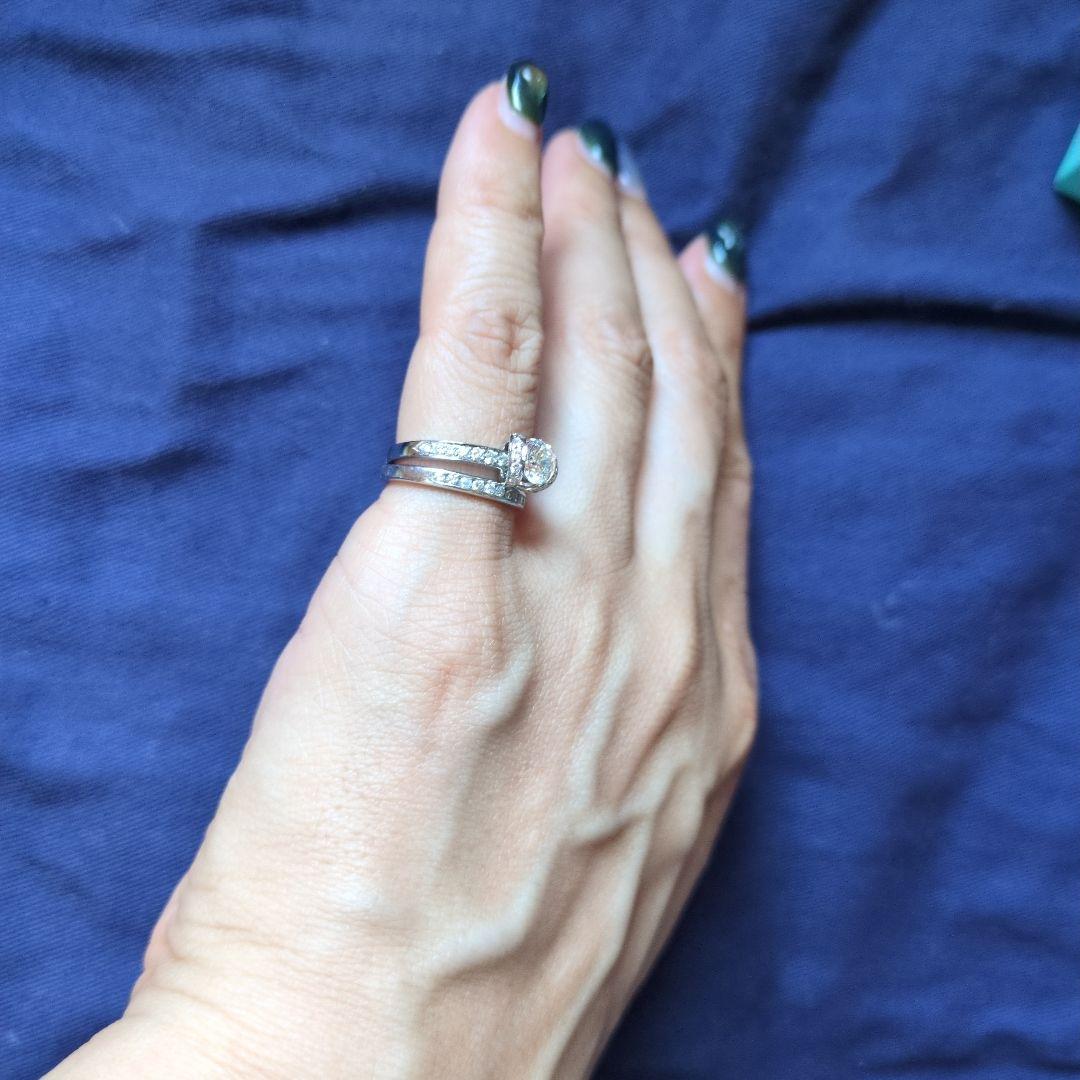 ティファニー　ハーフエタニティリング　pt950 8号