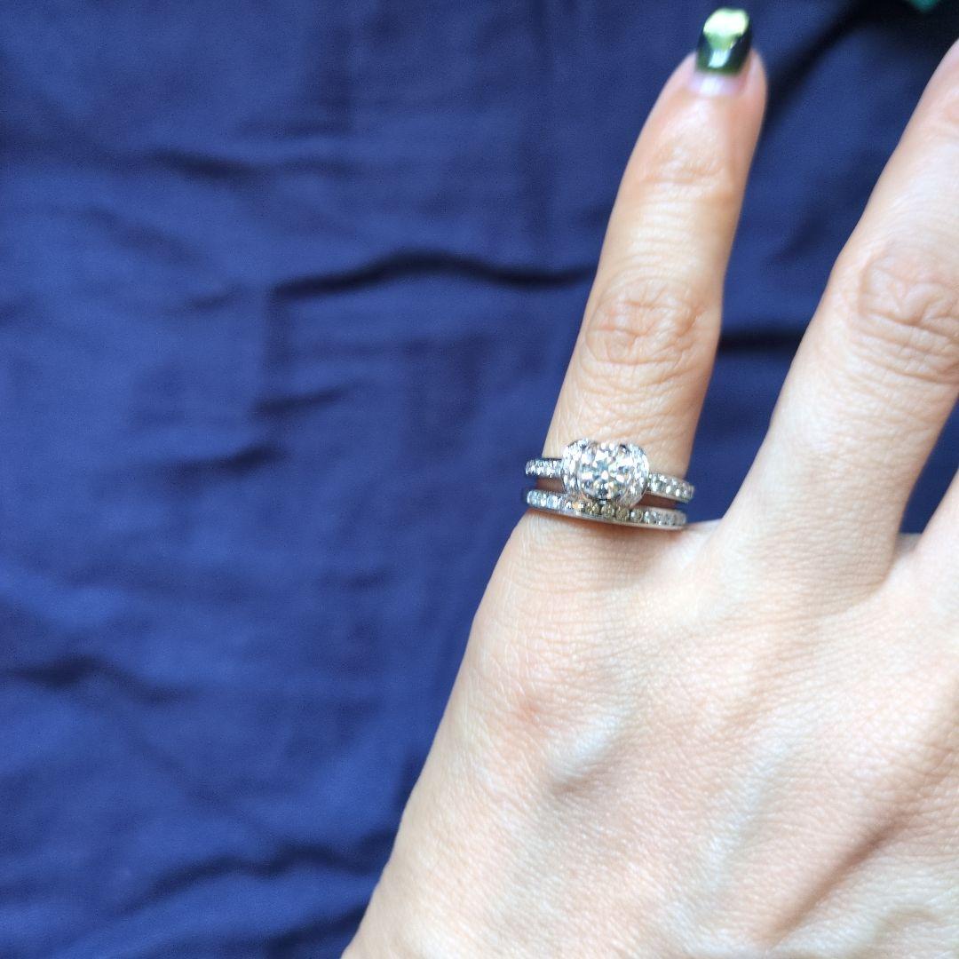 ティファニー　ハーフエタニティリング　pt950 8号