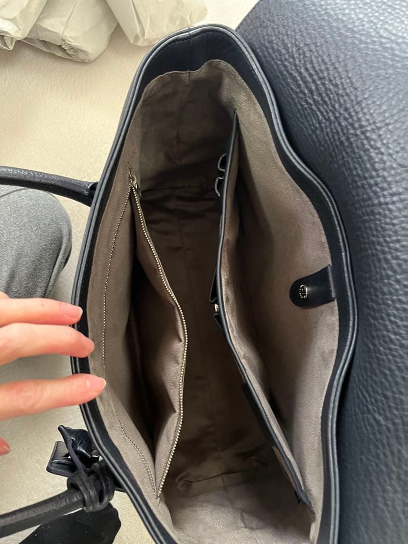 黒 レザー ビジネス トートバッグ