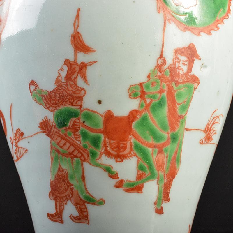 中国 大明萬暦年製款 赤絵 鳳凰人物文 梅瓶 V R7283 - メルカリ