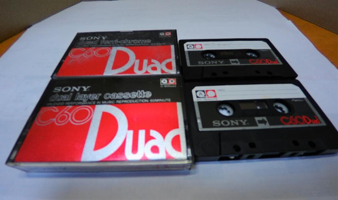 激レア／使用済内容消去済：SONYの高級Duadカセットテープ60分2