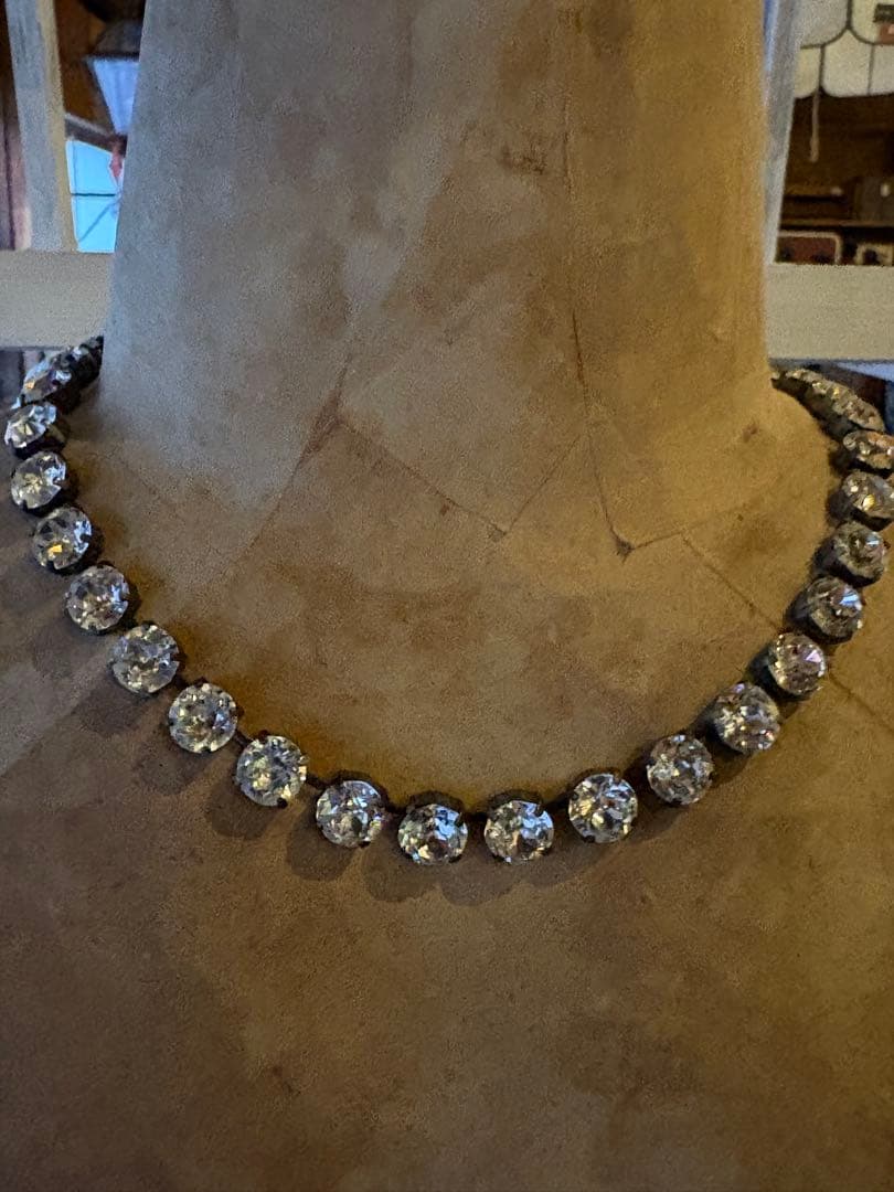 ➄ 戦前ヴィンテージ ✨ ペーストストーンネックレス アールデコ〜戦中