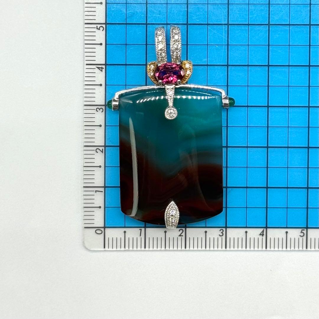 井口美一K18YG/WG メノウ ペンダントトップ - メルカリ