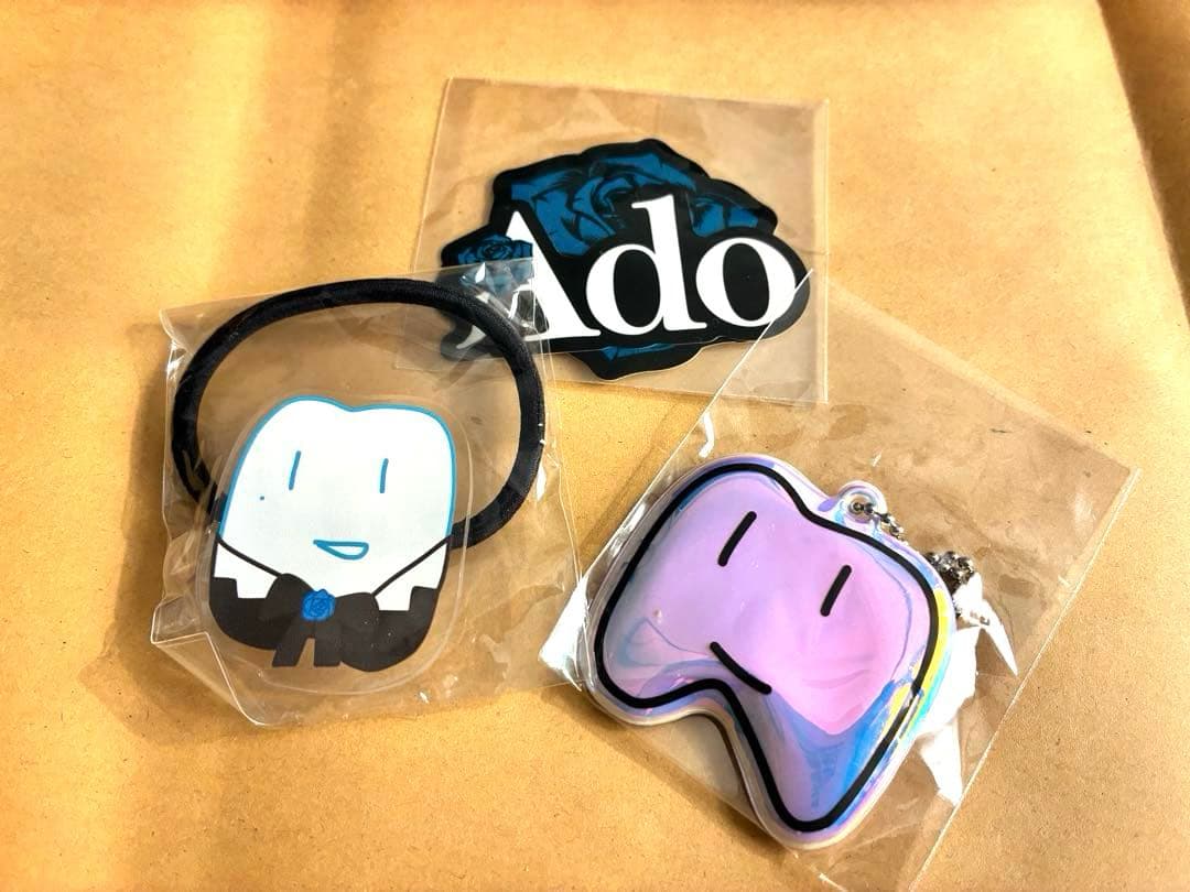 Adoマーズ ガチャガチャ 歯ちゃんキーホルダー ステッカー シール