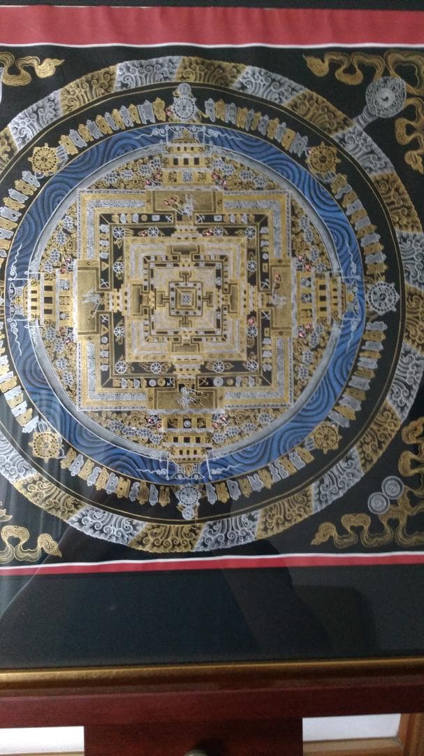 値下げ 手画き種字曼陀羅 青 チベット - メルカリ