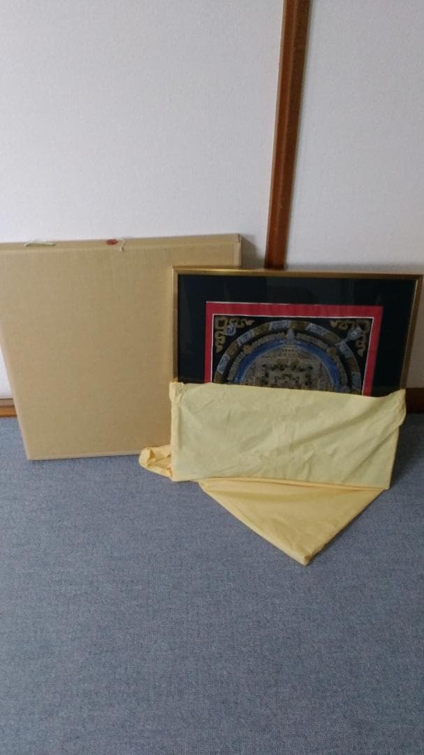 値下げ 手画き種字曼陀羅 青 チベット - メルカリ