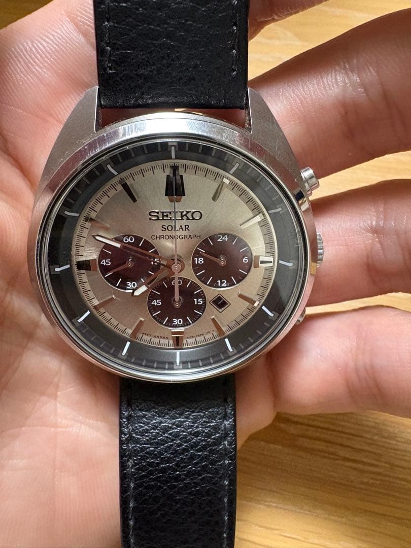 SEIKO クロノグラフ 腕時計 シルバー/ブラック