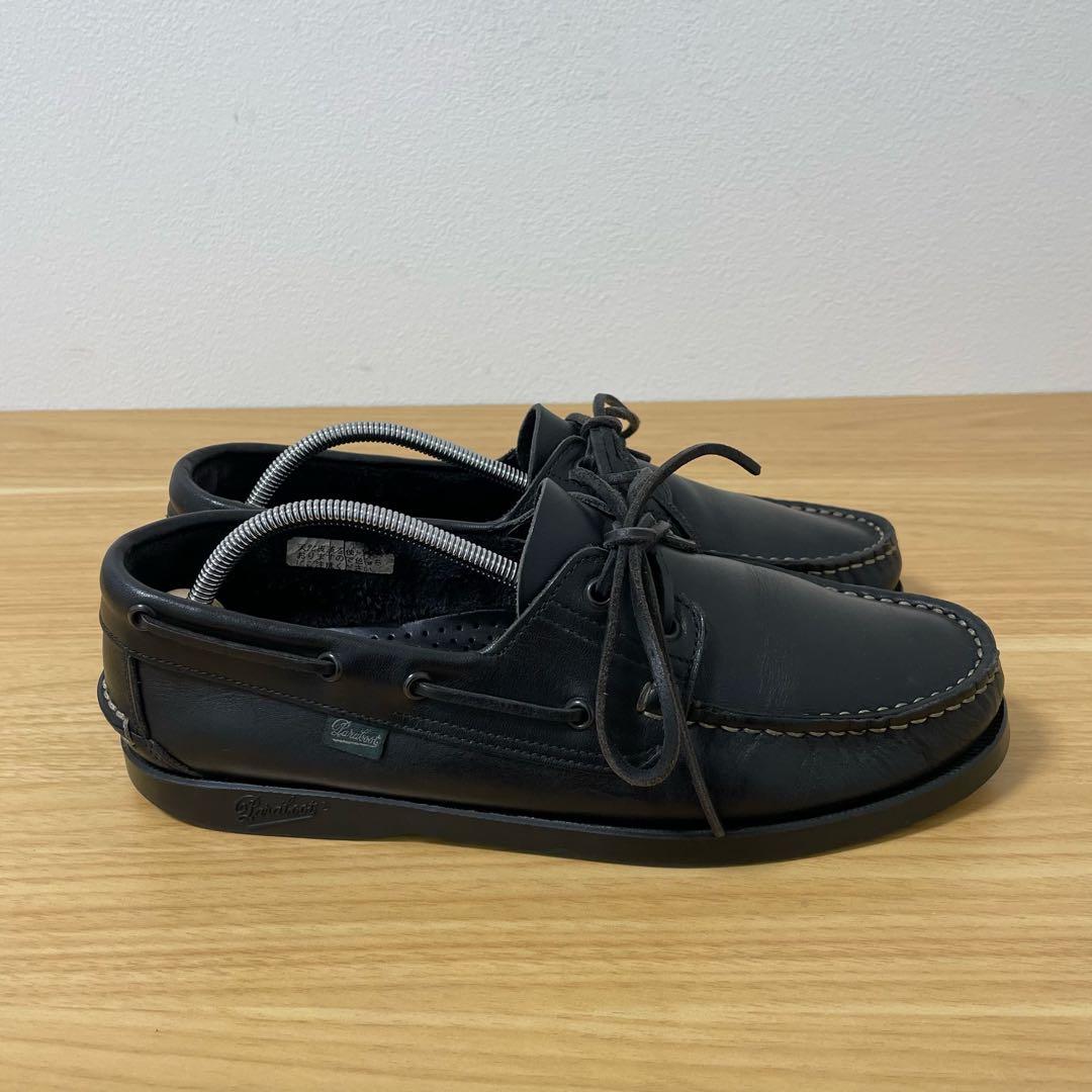 パラブーツ　バース　デッキシューズ　レザー　ブラック　8