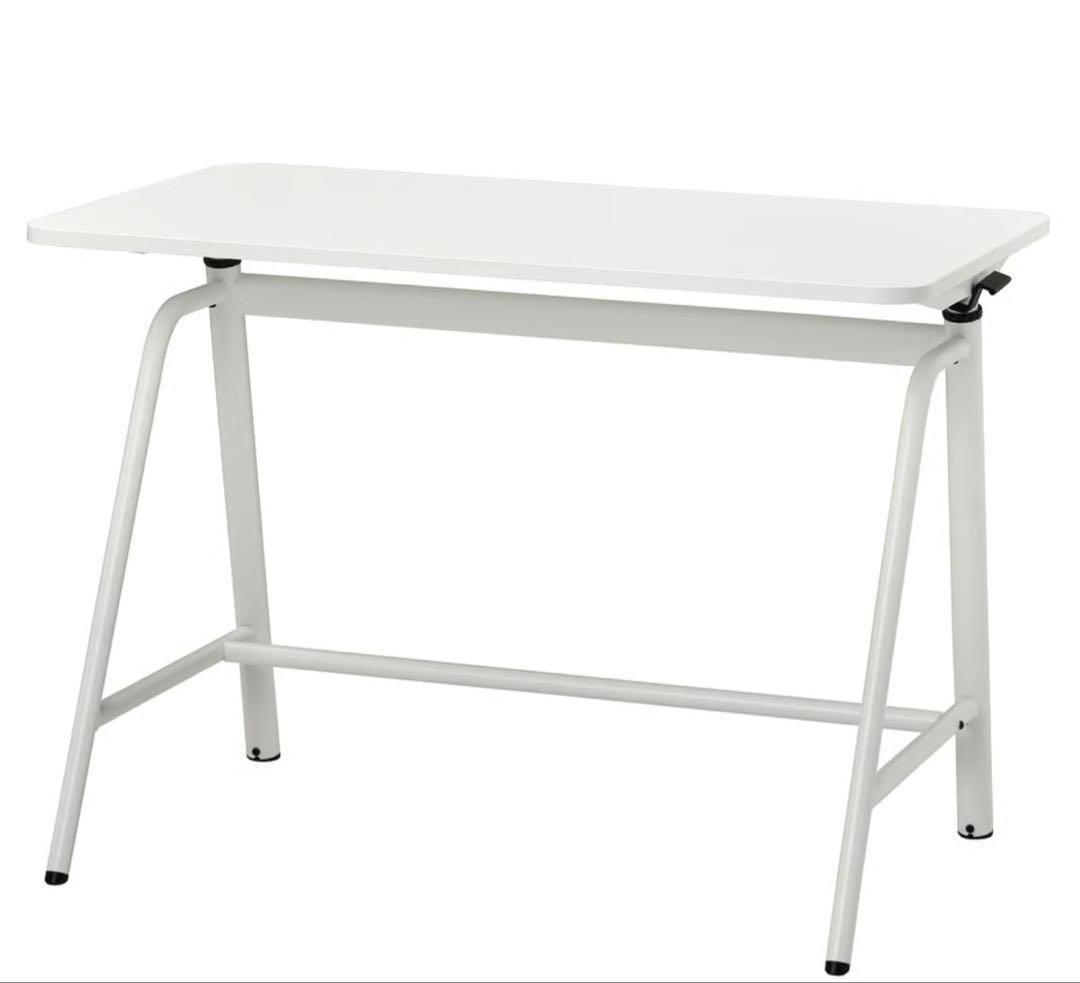 【新品】GLADHÖJDEN グラードホイデン デスク 昇降式, ホワイト