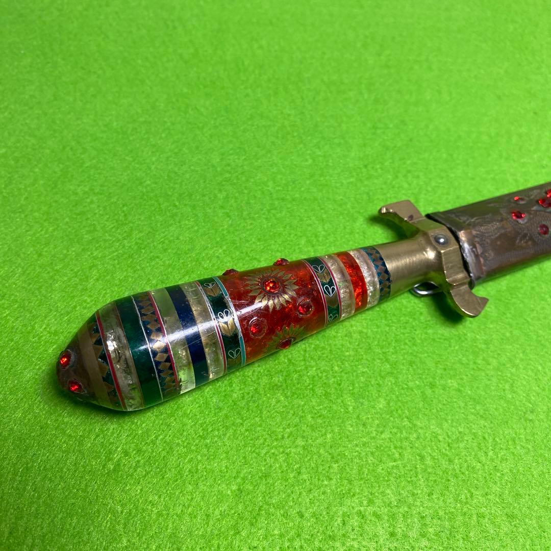 中央アジア ウズベキスタン サバイバルナイフ　ウイグルナイフ　腰刀　装飾　工芸品