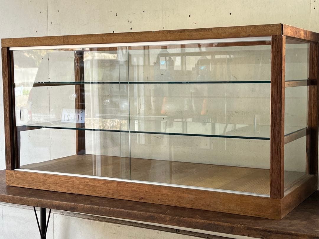 マ*ト様 昭和レトロ 木枠のガラスケース 5面ガラスショーケース