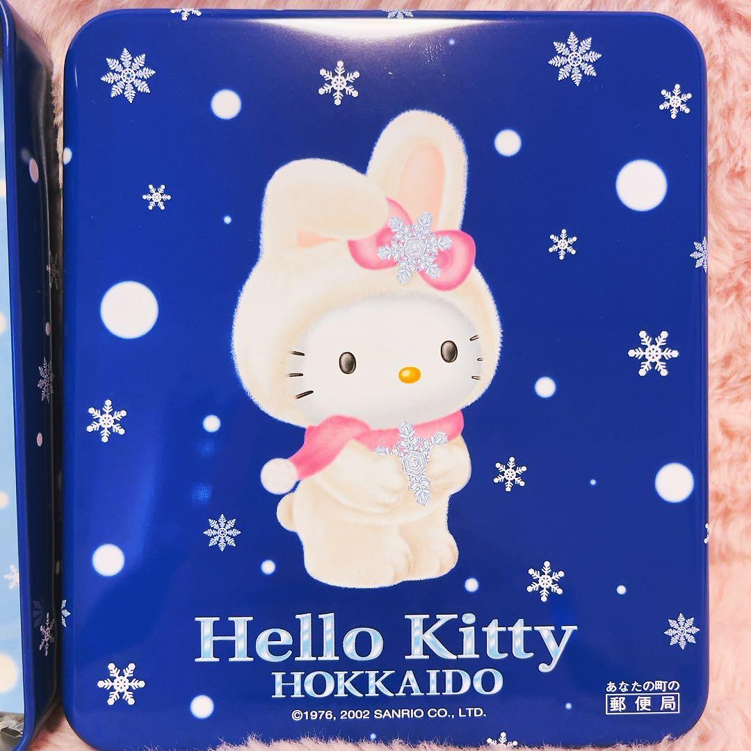 希少レア ハローキティ 缶ケース レターセット 北海道 雪ウサギ 2002