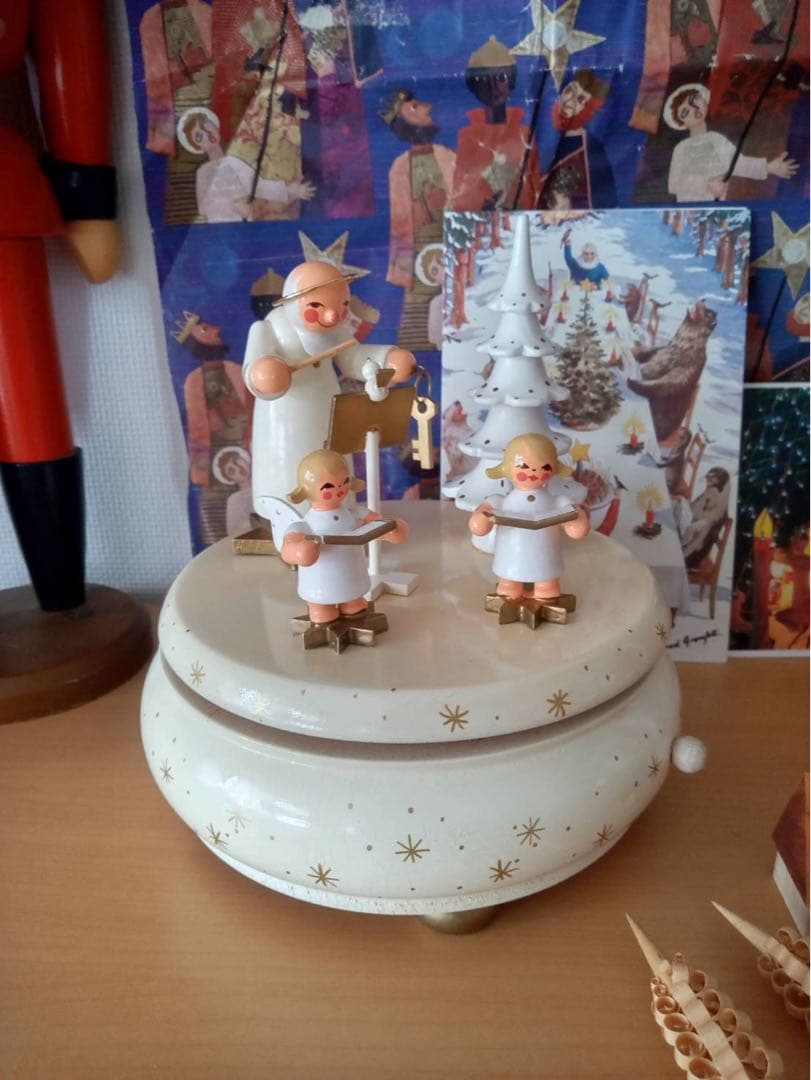 ドイツ　REUGE ザイフェン　オルゴール　天使　　クリスマス