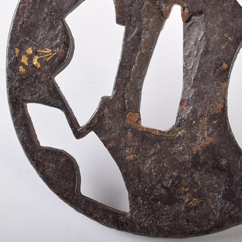 武具　刀装具　古鉄　鍔　塗金　在銘など　6点まとめて　M　8251