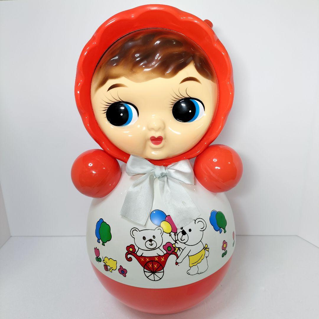 当時物 ローヤル  おきあがり ポロンちゃん こぐまとフーセン 赤