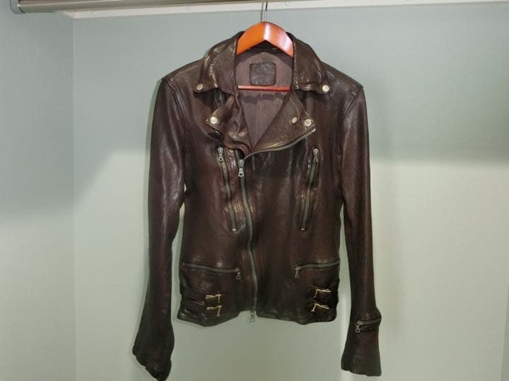 最高級イタリア製✨dunhill ライダースジャケット ラムレザー 羊革 極