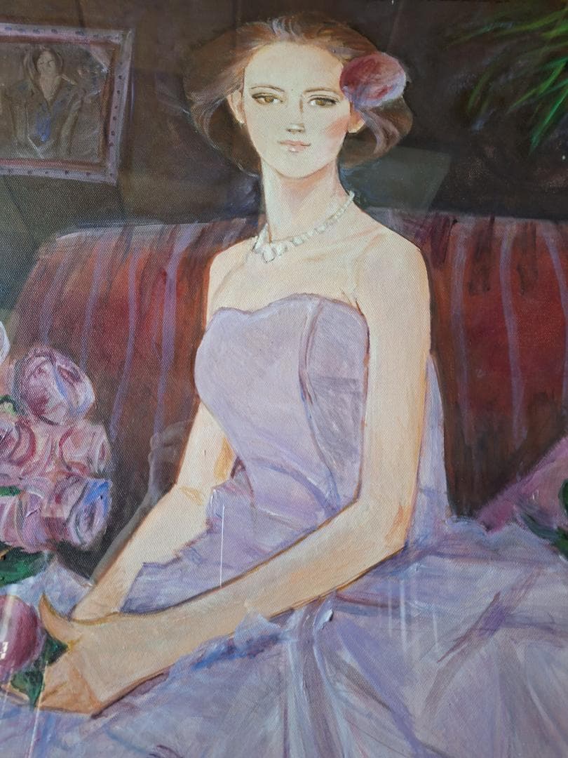 中島裕子「バイオレットレディー」真作Ｆ－10号