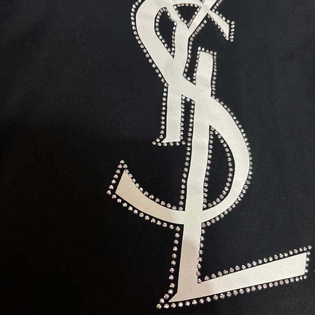 ysl イヴ・サンローラン　タンクトップ　キャミソール　ラインストーン　00s