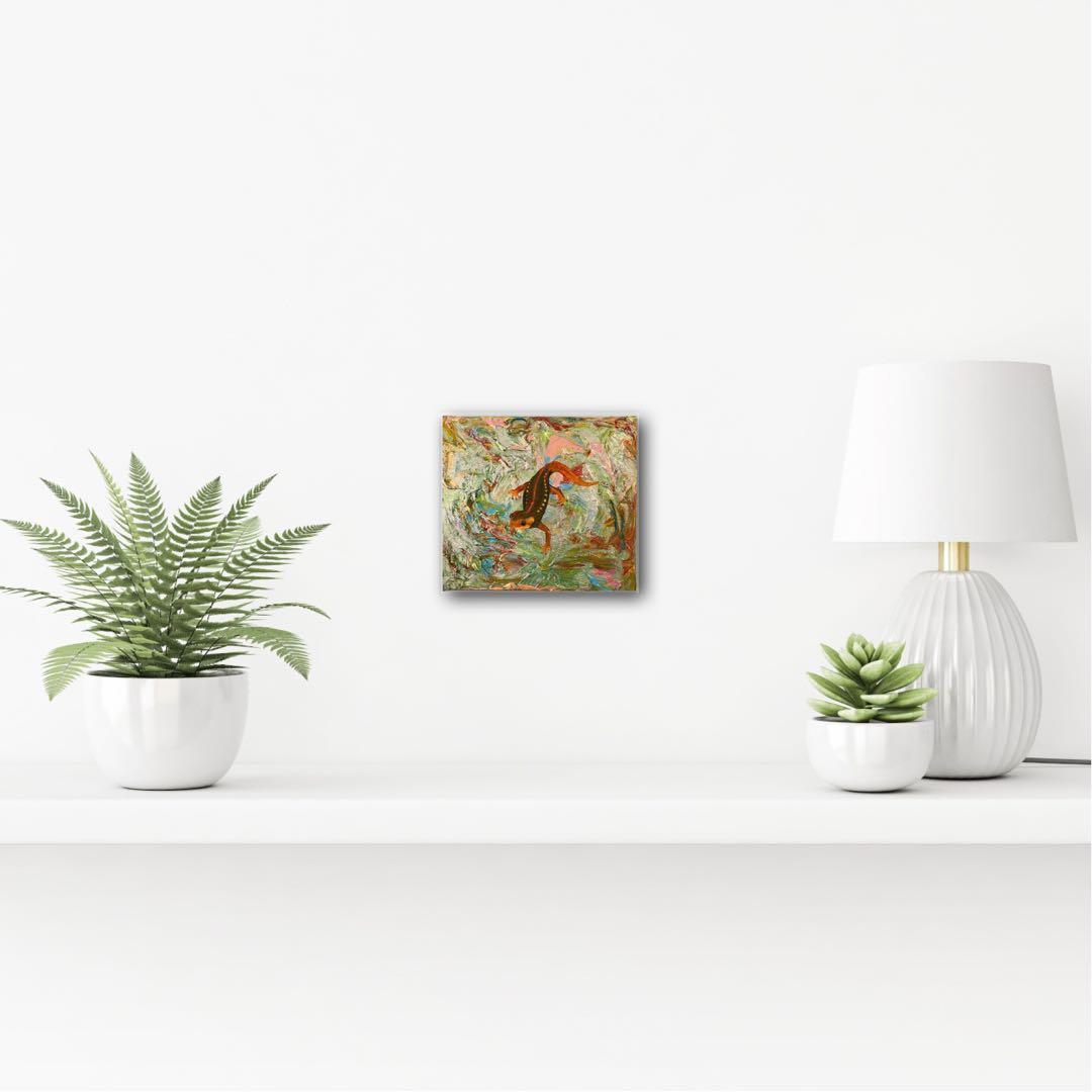 動物の絵　絵画　絵　アクリル　おしゃれ　原画　モダンアート　アート　インテリア