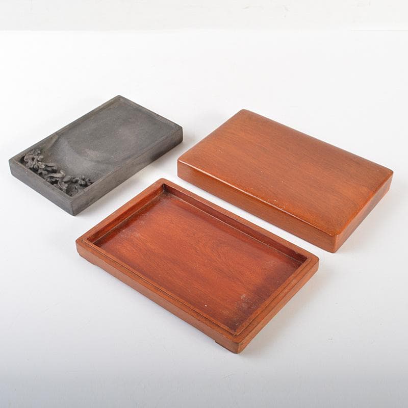 中国 書道具 梅鳥刻 端渓硯 唐木箱付 V 6634 - メルカリ