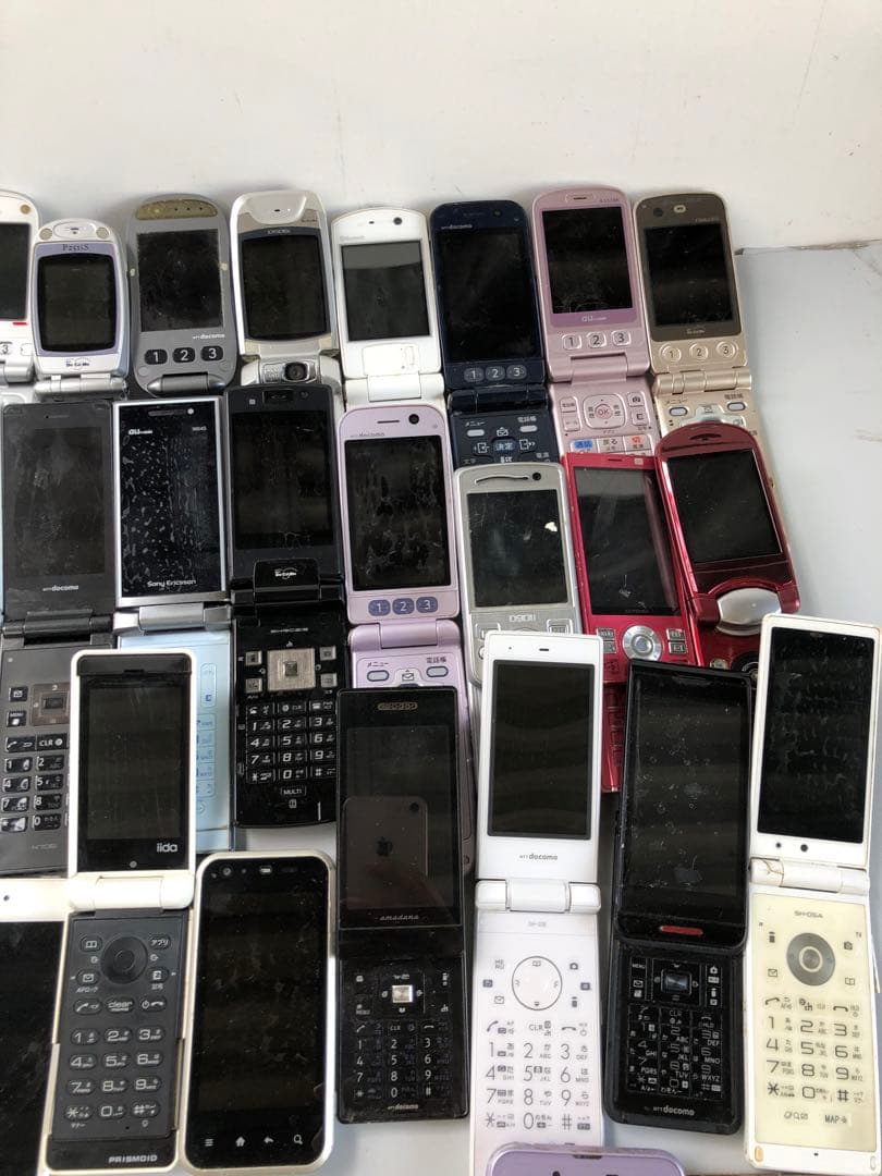 携帯電話 45点 ジャンク品 まとめ売り(D181)