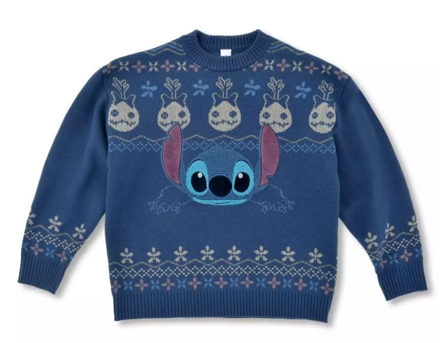 新作 ディズニーストア スティッチ セーター ブルー